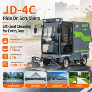 JD-S4CFour-Wheel Self-Dumping Pure Suction Sweeper