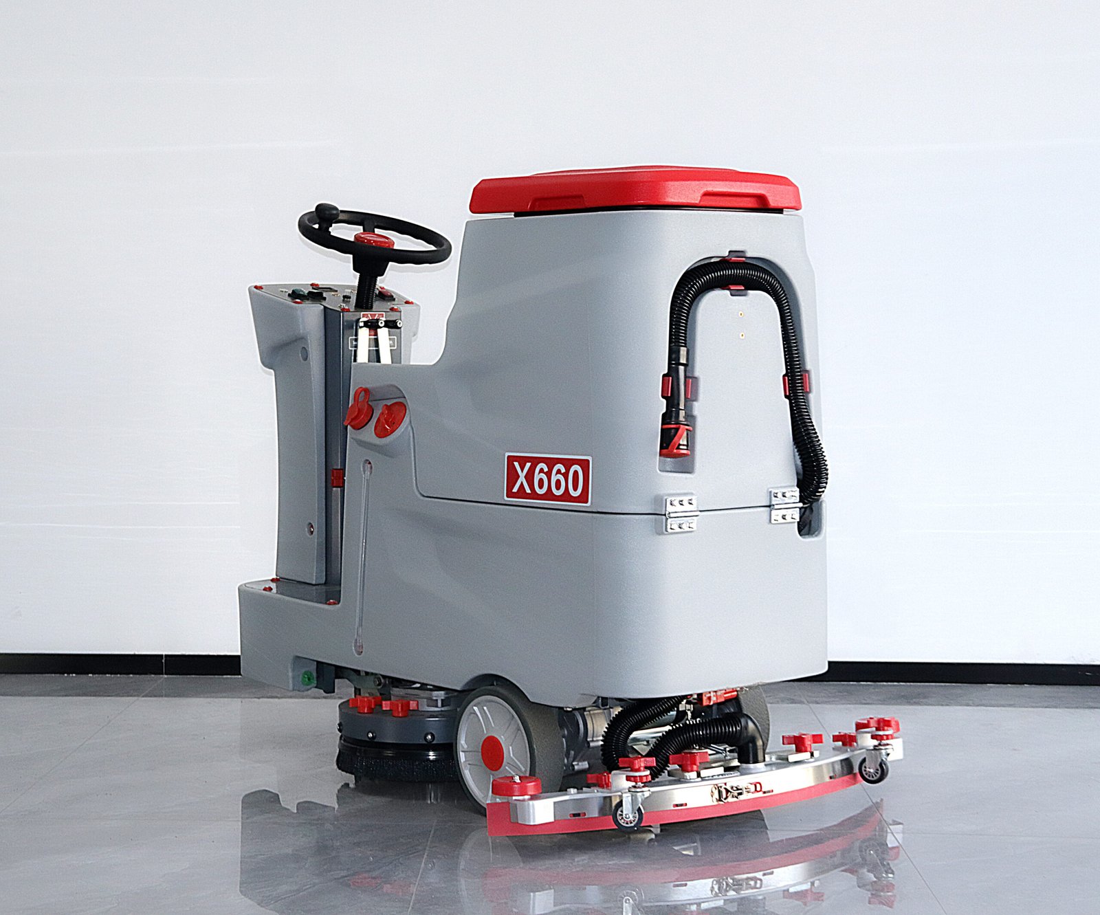 JD-X660 dual brush ride-on floor scrubber - Image 3