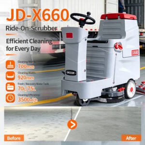 JD-X660 dual brush ride-on floor scrubber